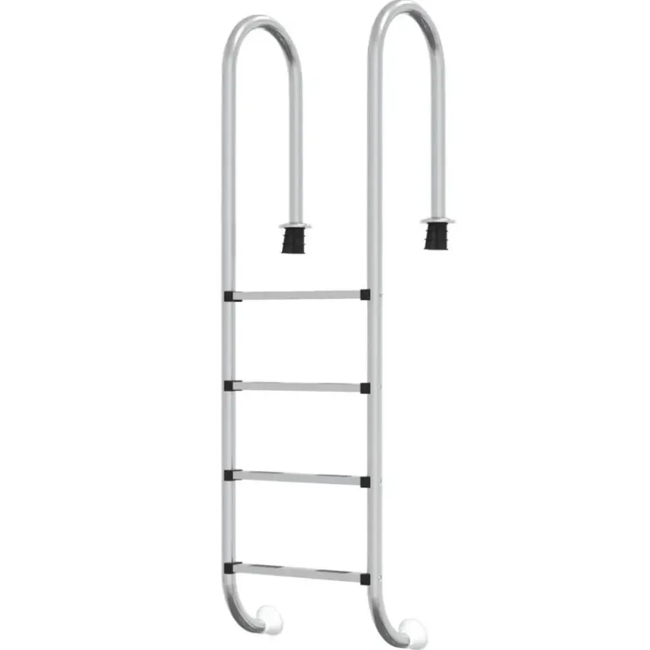 vidaXL - Zwembadladder - Zilver - Roestvrij staal - 54 x 38 x 184.5 cm