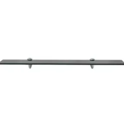 vidaXL - Zwevende Plank - Zwart - Glas - 70 x 10 cm
