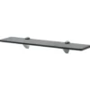 vidaXL - Zwevende Plank - Zwart - Glas - 50 x 10 cm