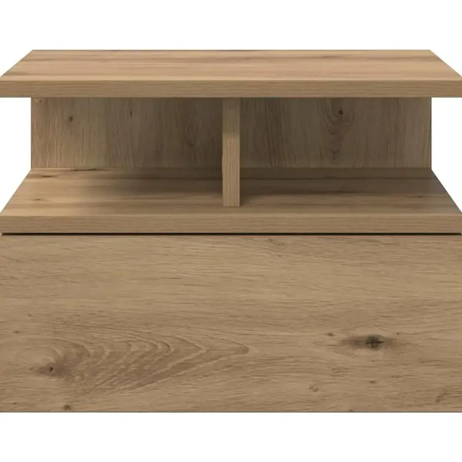 vidaXL - Zwevend Nachtkastjes met lade - Artisan eiken - 40x31x27 cm - 2 stuks