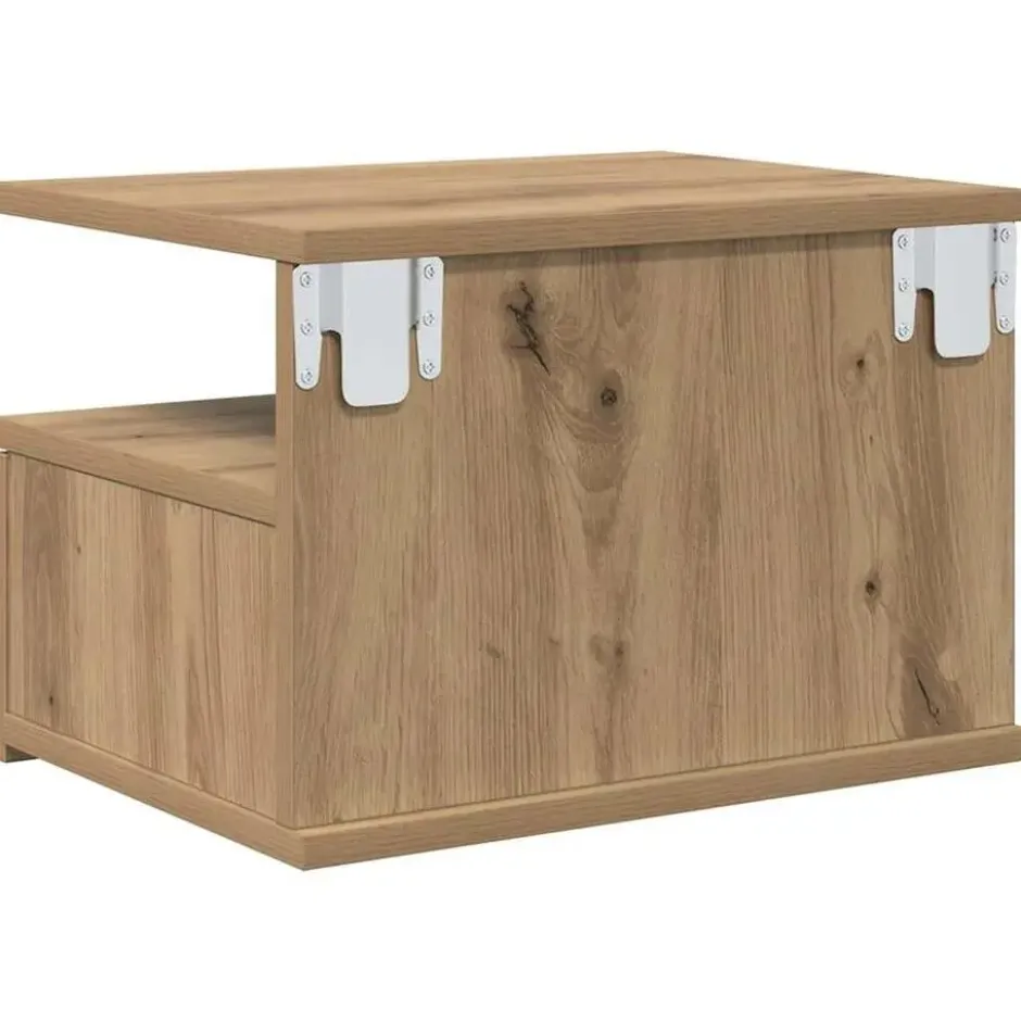 vidaXL - Zwevend Nachtkastjes met lade - Artisan eiken - 40x31x27 cm - 2 stuks