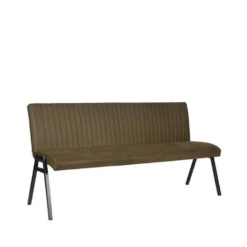 Vine Interior Eetkamerbank Paisley Army green Microvezel 175x62x86