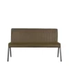 Vine Interior Eetkamerbank Paisley Army green Microvezel 145x62x86