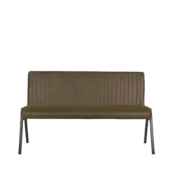 Vine Interior Eetkamerbank Paisley Army green Microvezel 145x62x86