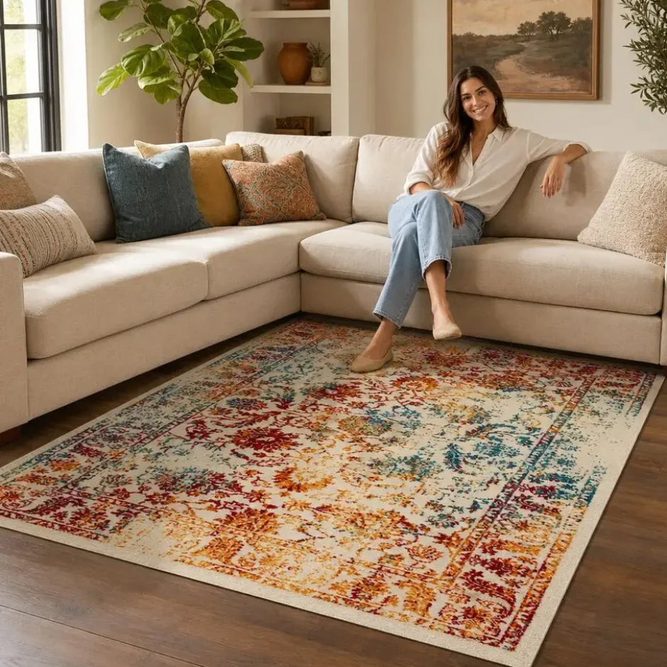 Vintage Van Gogh Vloerkleed Multi Laagpolig - 160x230 CM