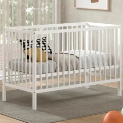 Vipack Babybed Dino - 60 x 120 cm - verstelbaar - wit dennenhout