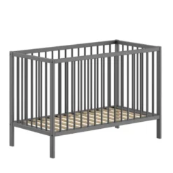 Vipack Babybed Dino - 60 x 120 cm - verstelbaar - antraciet dennenhout