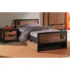 Vipack bed Alex met rolbed/opberglade en nachtkastje - bruin/zwart - 90x200 cm