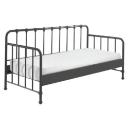 Vipack Bedbank Bronxx - zwart - 90x200 cm