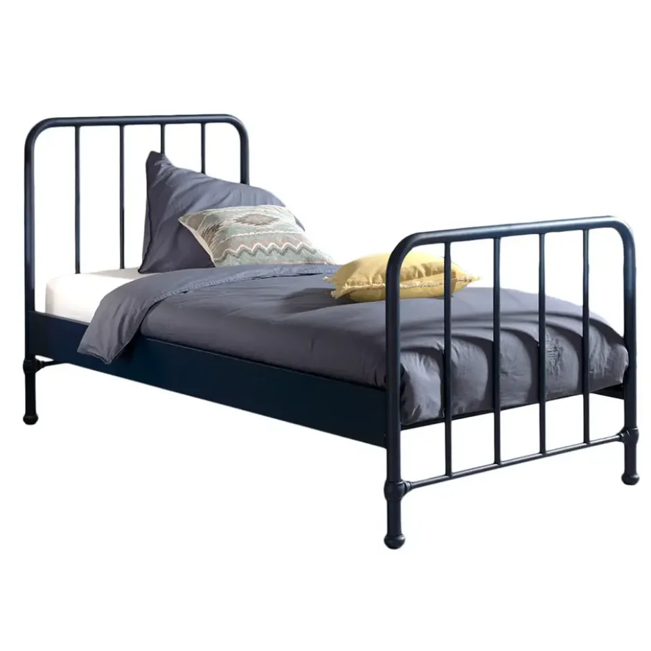 Vipack bed Bronxx - denim blauw - 90x200 cm