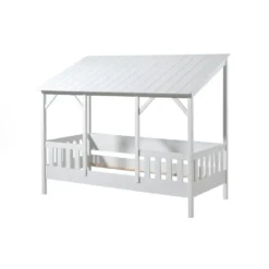 Vipack huisbed met wit dak - wit - 90x200 cm