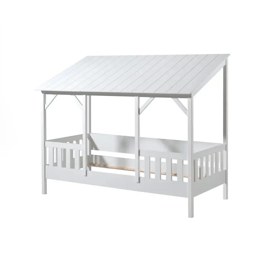 Vipack huisbed met wit dak - wit - 90x200 cm