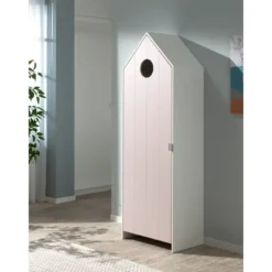 Vipack kledingkast Casimi 1 deurs - roze - 171,5x57,6x37 cm