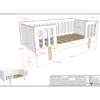 Vipack Peuterbed Smile 70x140cm - wit/dennenhout