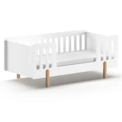 Vipack Peuterbed Smile 70x140cm - wit/dennenhout