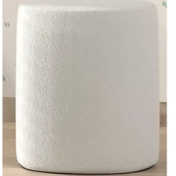 Vipack poef Moon - 41x41 cm - Witte bouclé stof