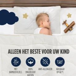 Vitapur Kinderdekbed 140x200 cm - kinderkussen 40x60 cm