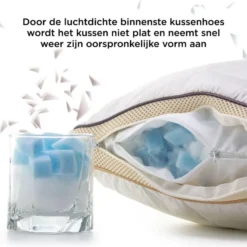 Vitapur Kinderkussen - Traagschuim vulling - 40x60 cm - 2 stuks