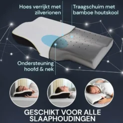 Vitapur Memosilver Anatomisch Anti-Snurk Kussen - 60x40 cm