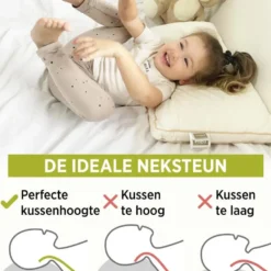 Vitapur Peuter Hoofdkussen - Kinder hoofdkussen 40x60 cm