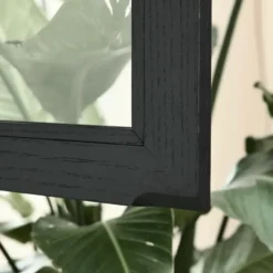 Vitrinekast190cm - Zwart Eikenhout - 110x45x190cm
