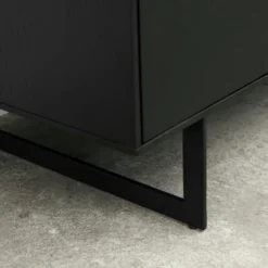 Vitrinekast190cm - Zwart Eikenhout - 110x45x190cm