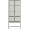 Vitrinekast - Grijs - 77x35x186cm - Varven