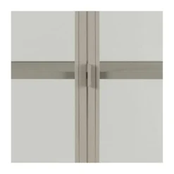 Vitrinekast - Grijs - 77x35x186cm - Varven