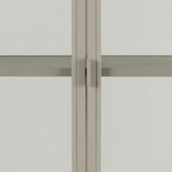 Vitrinekast - Grijs - 77x35x186cm - Varven