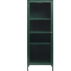 Vitrinekast Groen - 40x58x160cm - Metaal - Kast Bronco