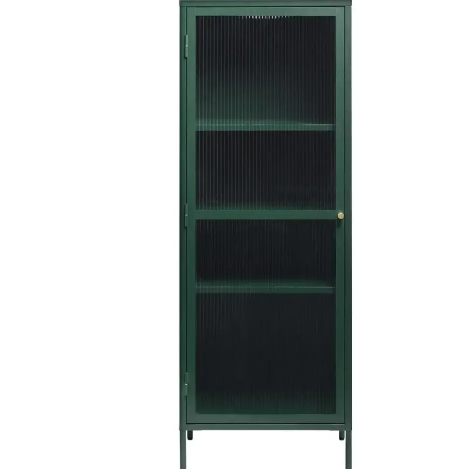 Vitrinekast Groen - 40x58x160cm - Metaal - Kast Bronco