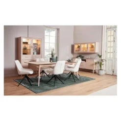 Vitrinekast met Glas - Licht Eiken - Eikenhout - 110x40x187cm