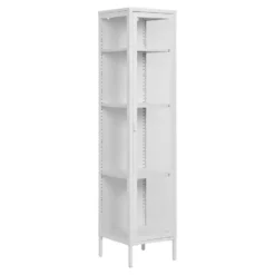 Vitrinekast Wit Metaal - 1 Deur - 40x35x180cm - Brisbane