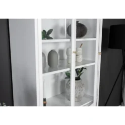 Vitrinekast Wit Staal - 80x40,5x190cm - Bakal