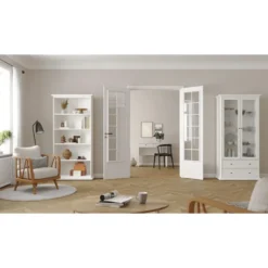 Vitrinekast Wit - 100x200x40cm - Paris