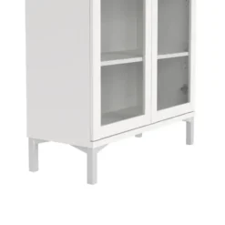Vitrinekast Wit - 90x40x200cm - Roma