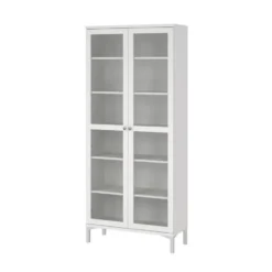 Vitrinekast Wit - 90x40x200cm - Roma