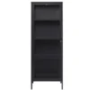 Vitrinekast Zwart - 40x57,5x160cm - Metaal - Kast Carmel