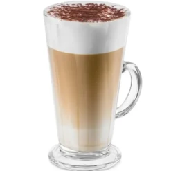 Vivalto Caffe Latte/koffie glazen Paris - glas - 6x - 280 ml