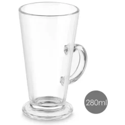 Vivalto Caffe Latte/koffie glazen Paris - glas - 6x - 280 ml