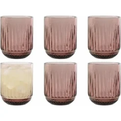 Vivalto Drinkglazen Sevilla - roze - 6x - 275 ml