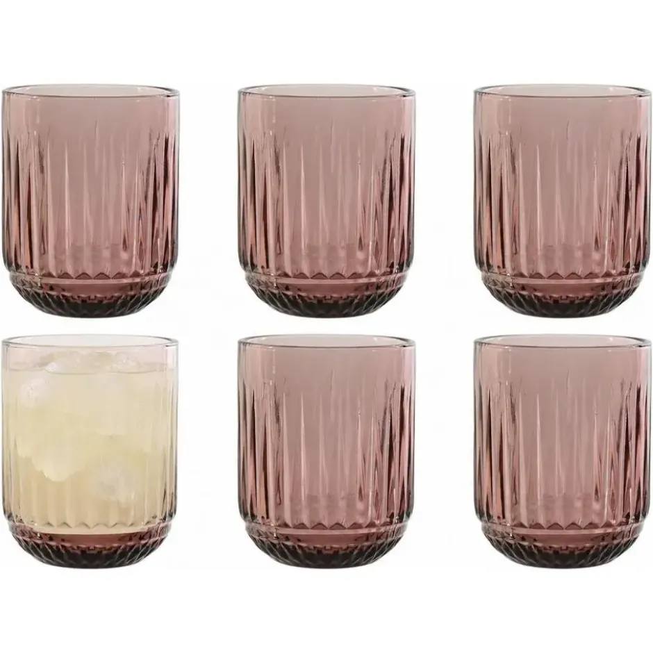 Vivalto Drinkglazen Sevilla - roze - 6x - 275 ml