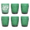 Vivalto Drinkglazen Tropical Palms - groen - 6x - 300 ml