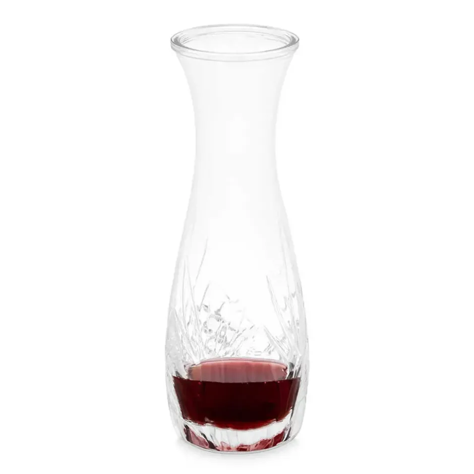 Vivalto schenkkan/water/wijn karaf - glas - transparant - 1000 ml
