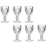 Vivalto Wijnglazen - 6x - kristal look - gouden rand - 254 ml
