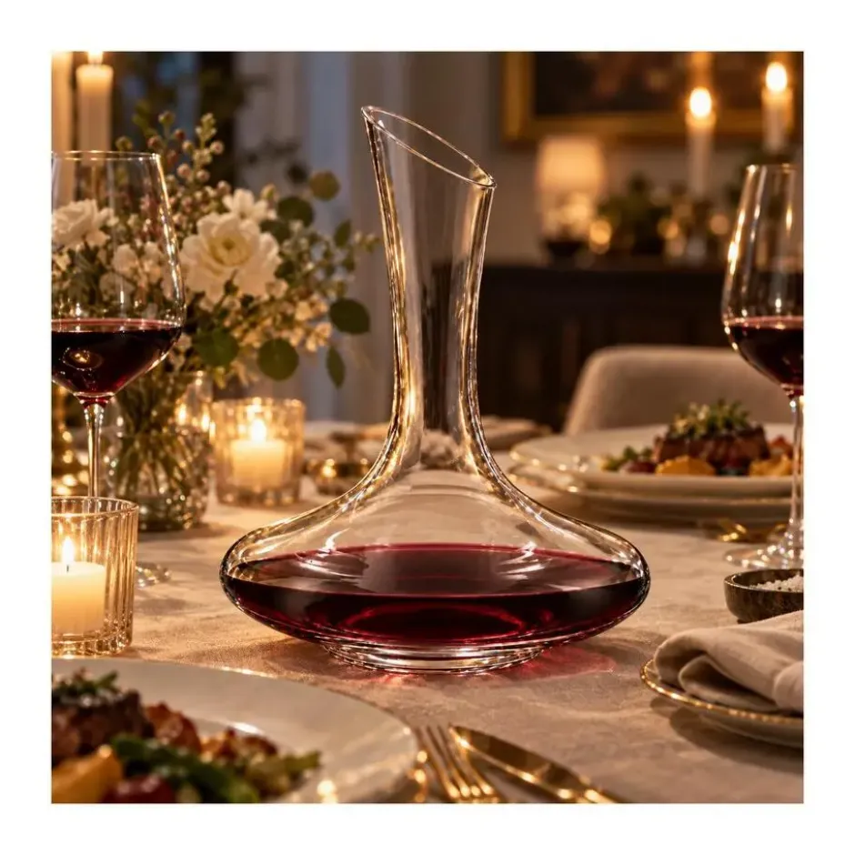 Vivalto Wijn karaf - 1,8 liter - decanteer schenkkan - glas