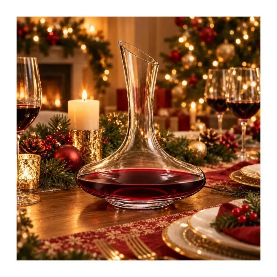Vivalto Wijn karaf - 1,8 liter - decanteer schenkkan - glas