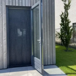 Vliegengordijn Aluminium 100 x240 cm Antraciet 90 x 210 cm Op het