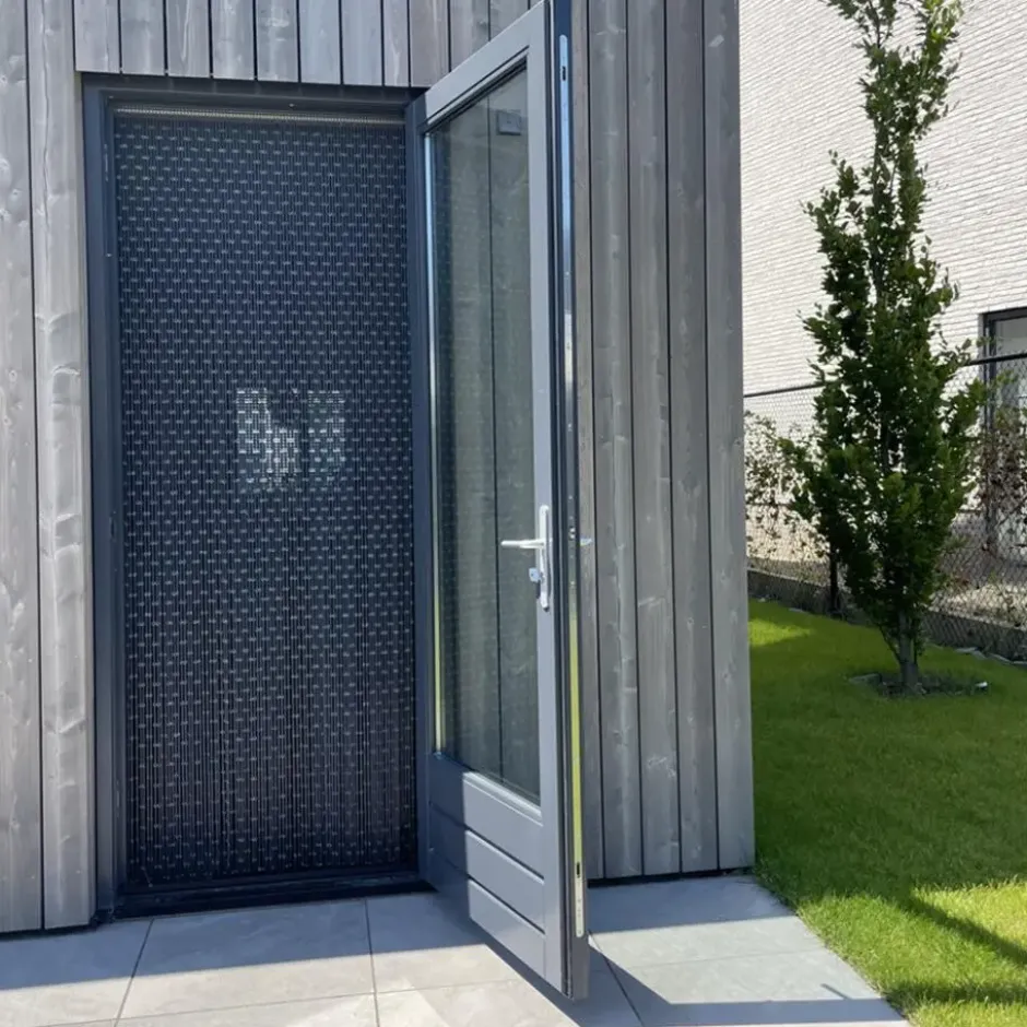 Vliegengordijn Aluminium 100 x240 cm Antraciet 90 x 210 cm Op het