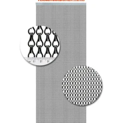 Vliegengordijn Aluminium 100 x240 cm Antraciet 90 x 210 cm Op het